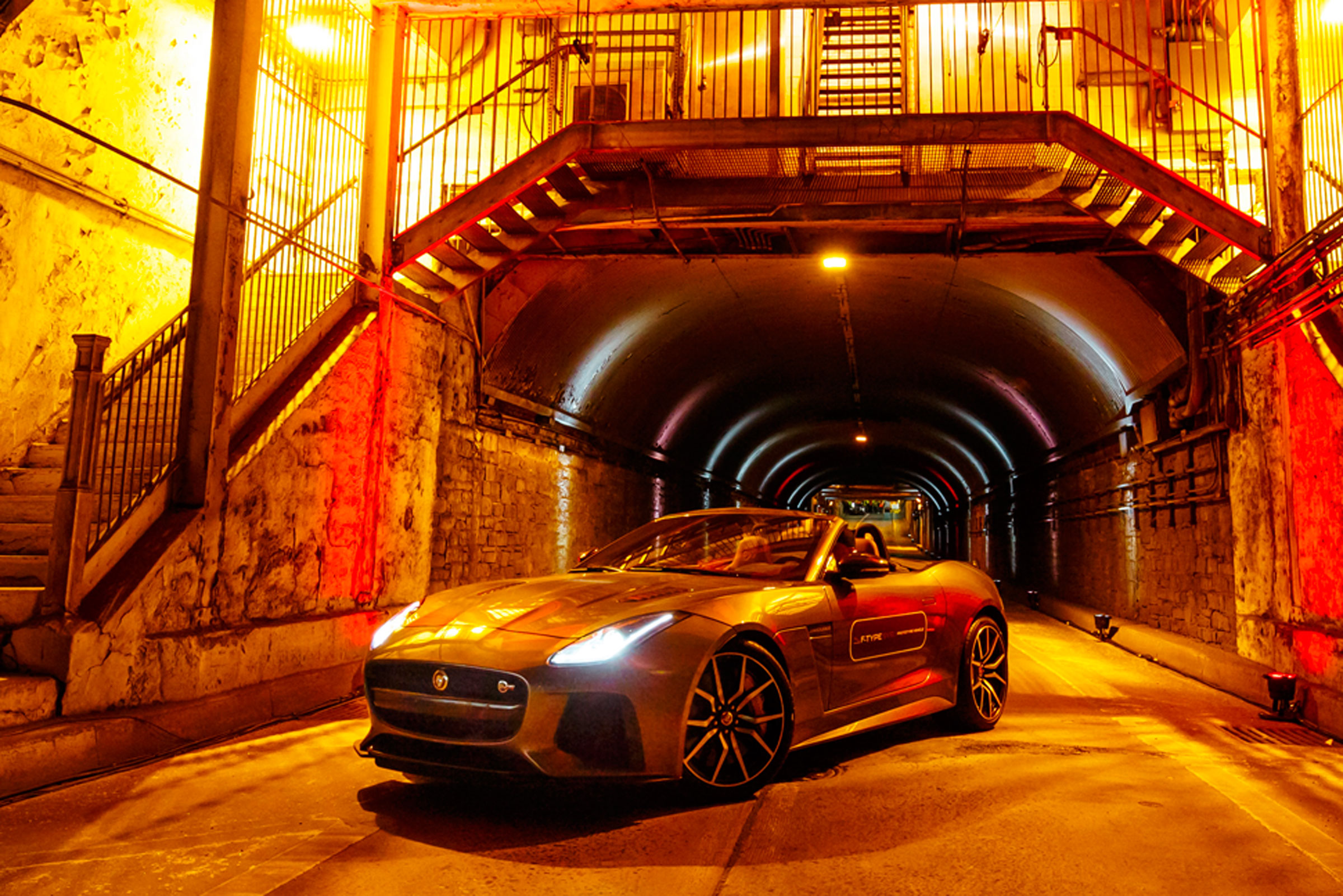 Jaguar F-Type SVR Tunnel Run - front three quarter