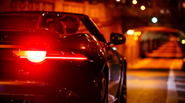Jaguar F-Type SVR Tunnel Run - taillights