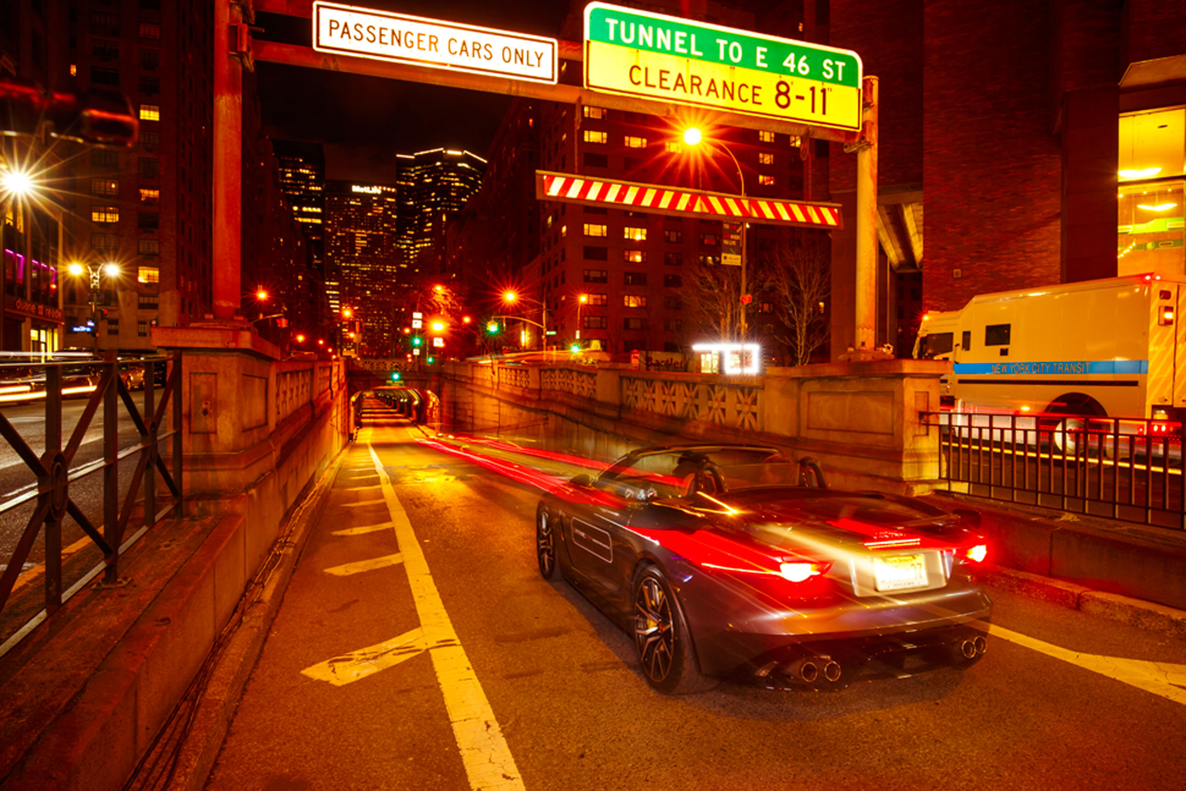 Jaguar F-Type SVR Tunnel Run - rear three quarter