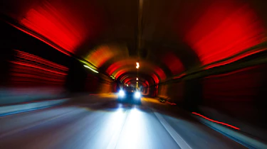Jaguar F-Type SVR Tunnel Run - front