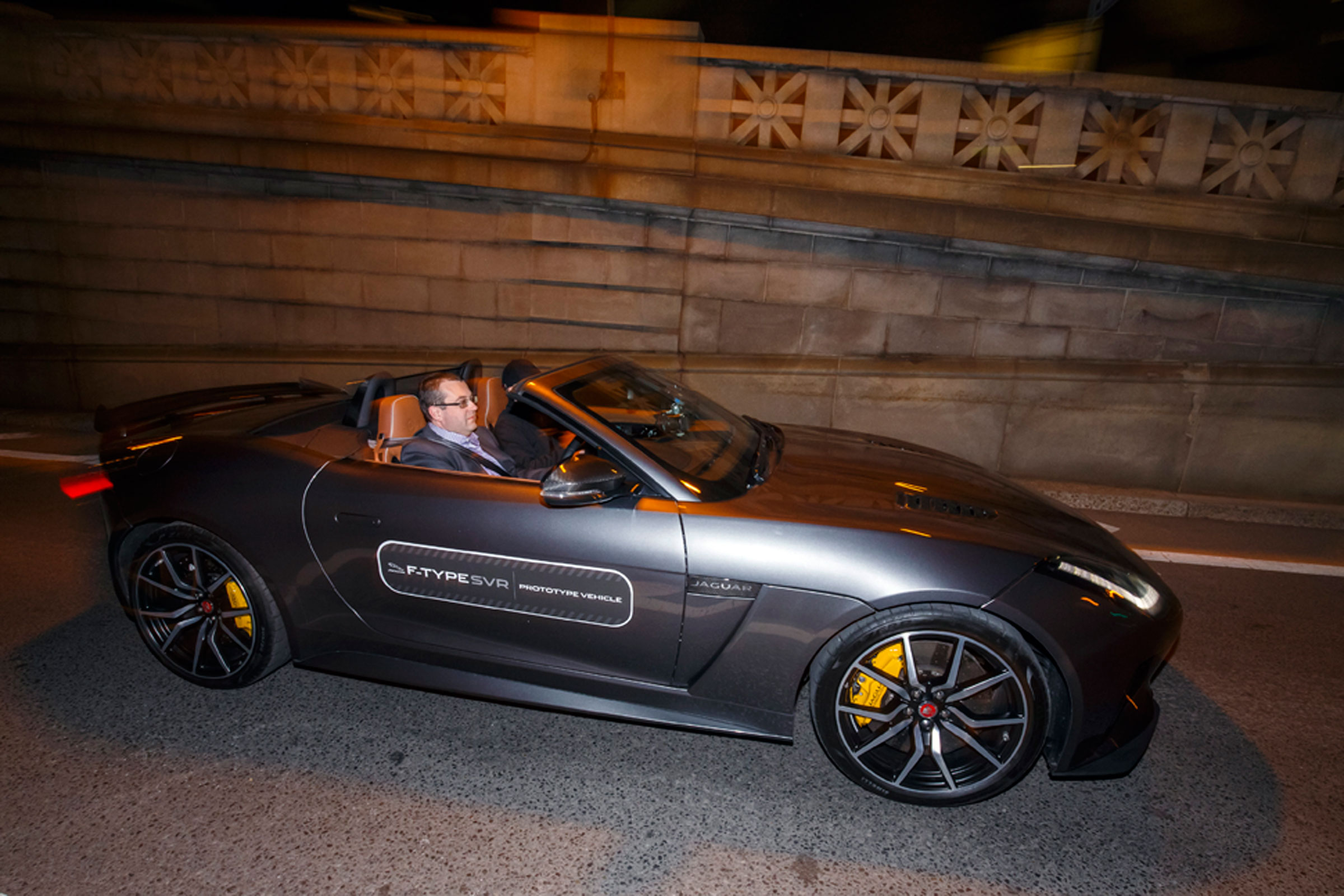 Jaguar F-Type SVR Tunnel Run - side profile