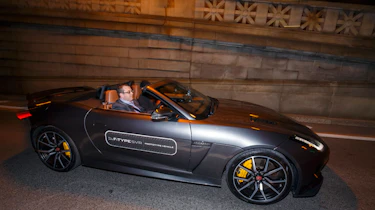 Jaguar F-Type SVR Tunnel Run - side profile