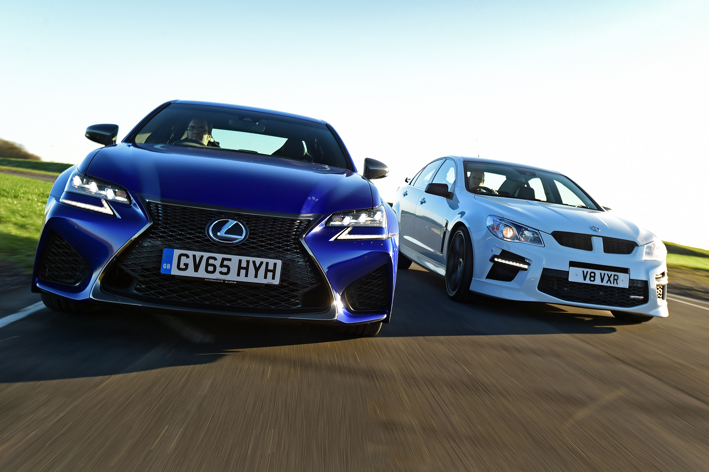 Lexus GS F vs Vauxhall VXR8 GTS - header close