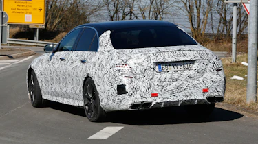 Mercedes-AMG E 63 2016 spy shots - saloon rear