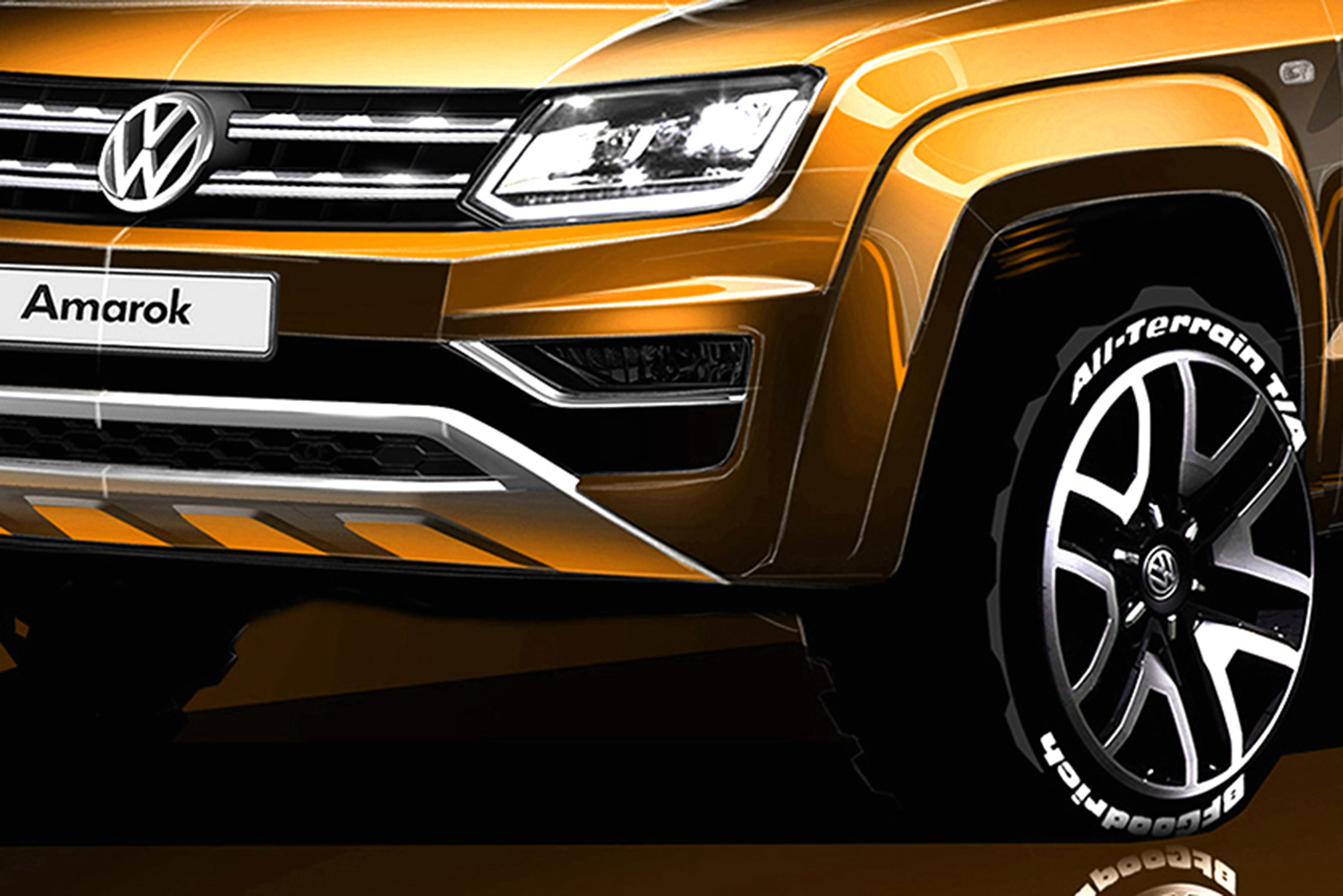 Volkswagen Amarok sketch - front detail