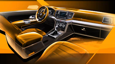 Volkswagen Amarok sketch - dash