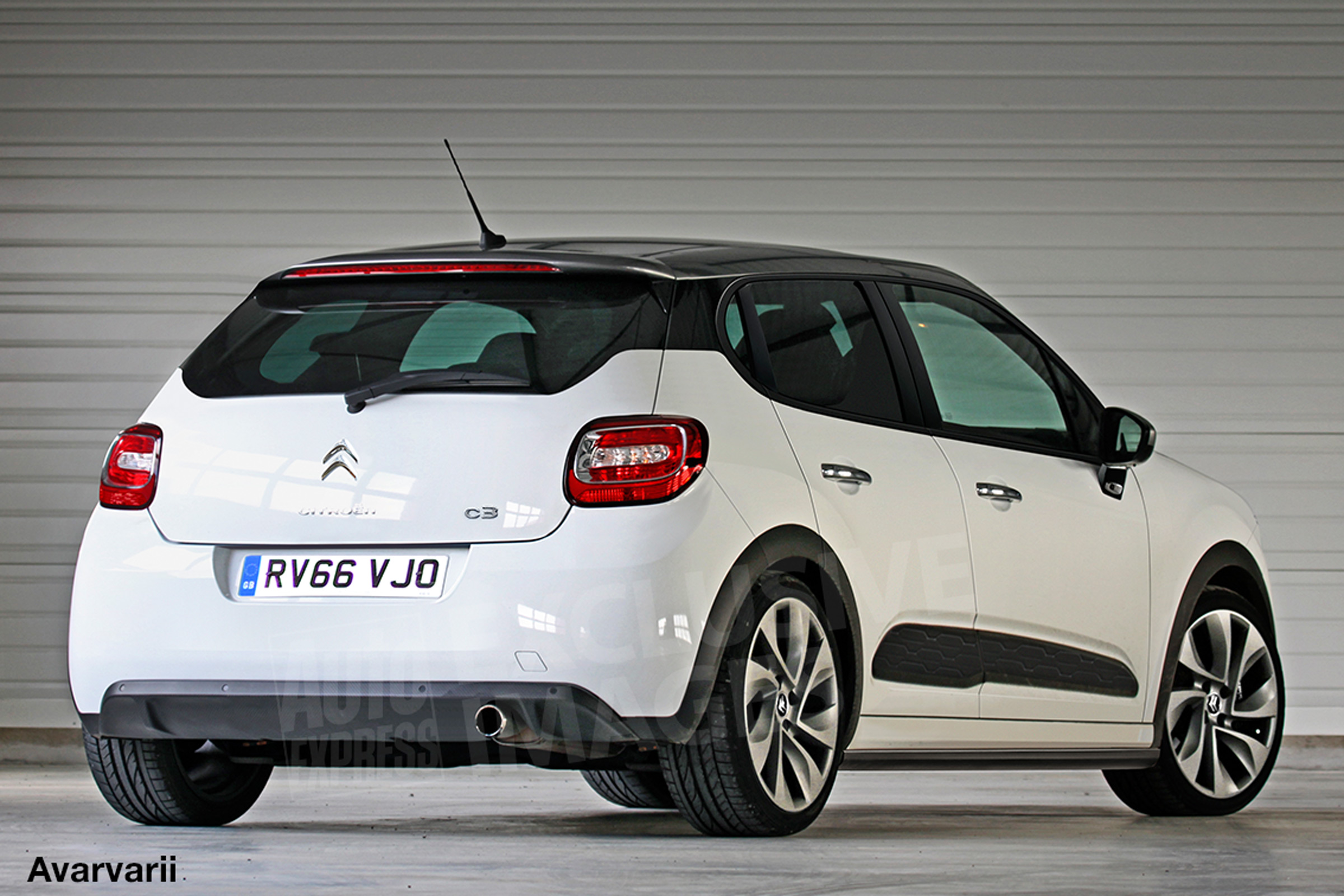 New Citroen C3 hatchback exclusive render - rear