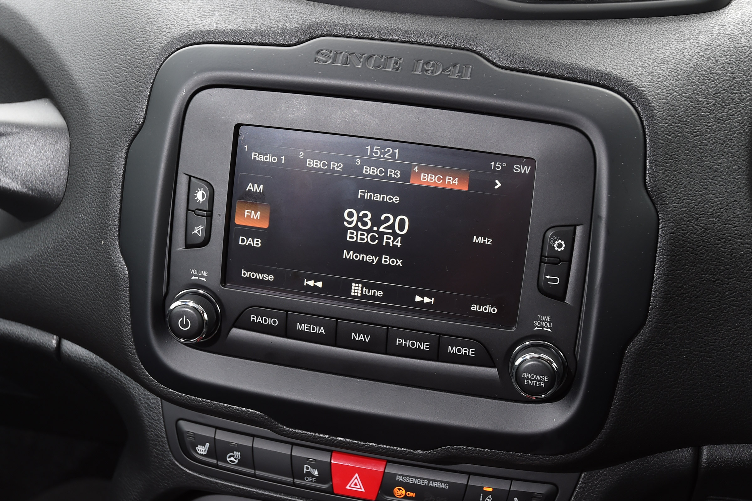 Jeep Renegade - infotainment screen