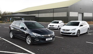 Vauxhall Astra ST vs Skoda Octavia Estate vs Peugeot 308 SW - header