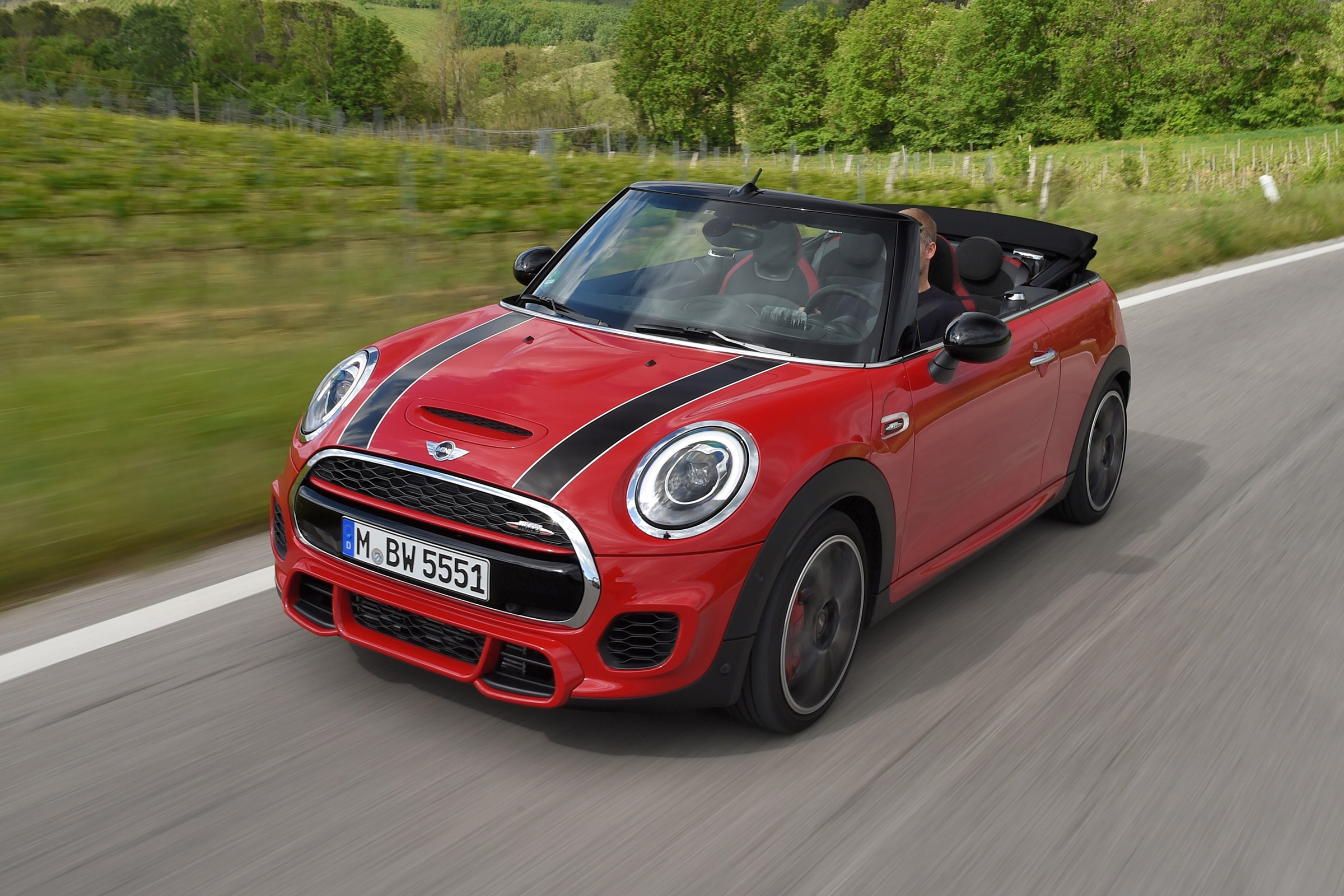 MINI JCW Convertible - front above