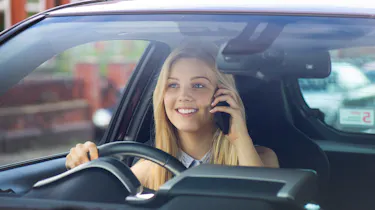 using a phone when driving
