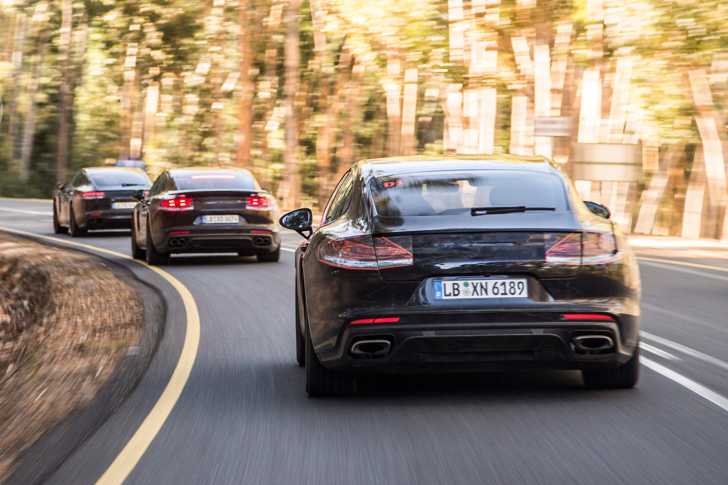 Porsche Panamera ride - convoy