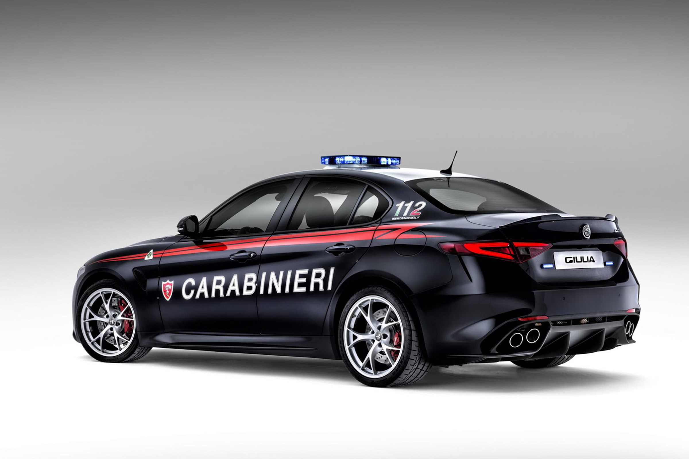 Alfa Romeo Giulia - Police car rear three quarter
