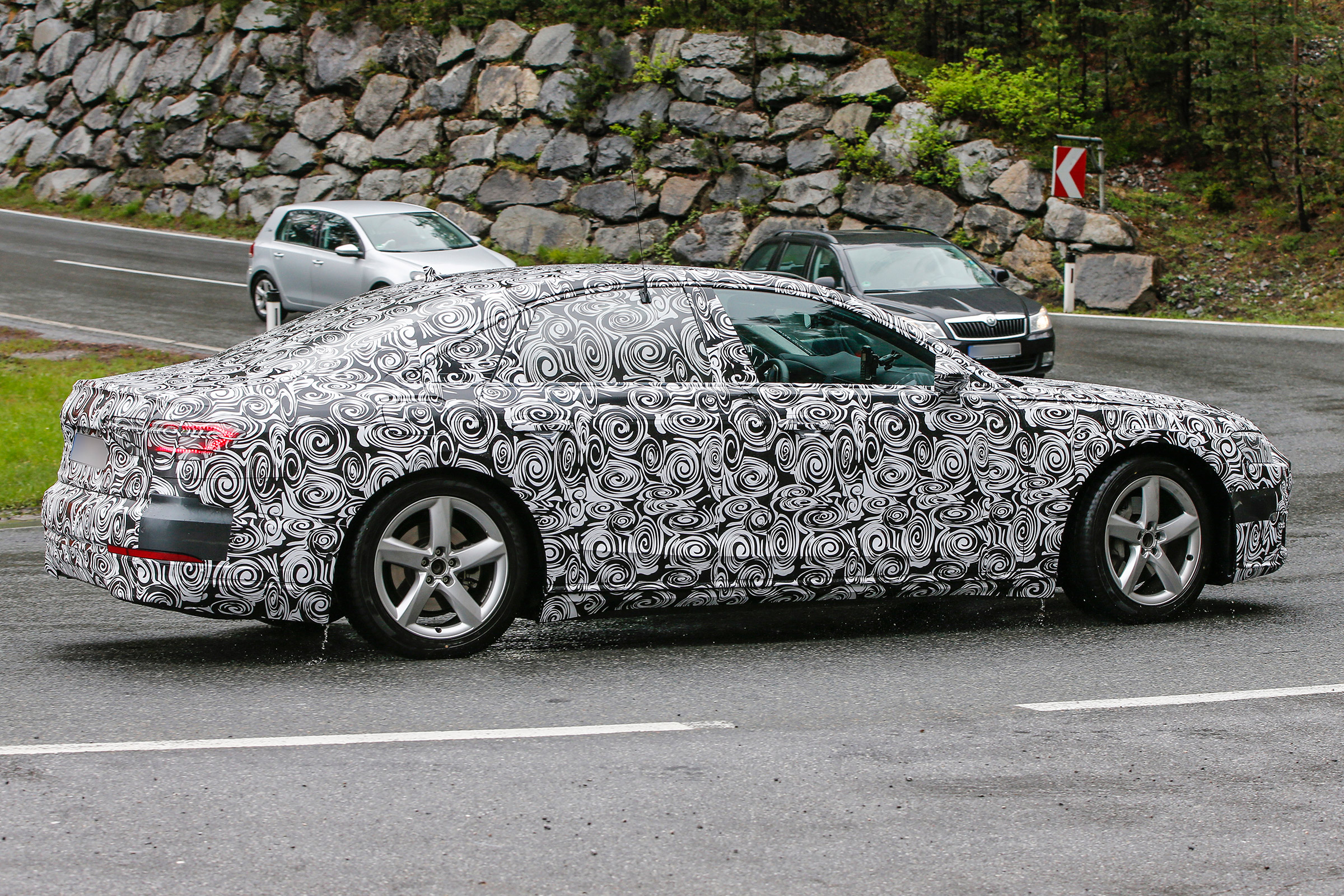 New Audi A8 spies side
