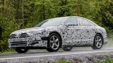 New Audi A8 spies side front rain