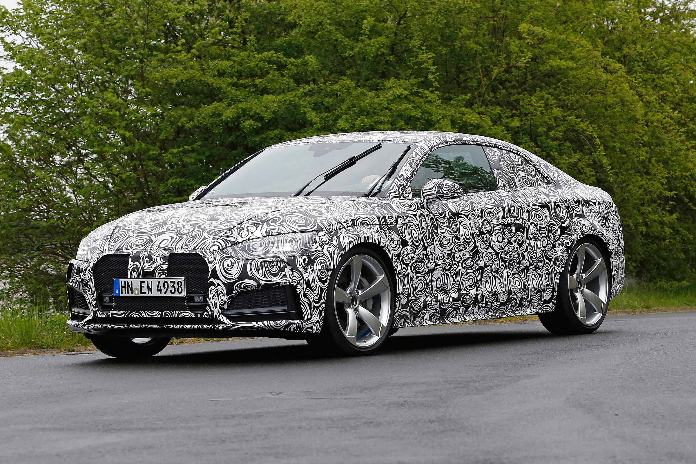 New Audi RS5 spied - front/side 2A