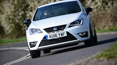 SEAT Ibiza Cupra vs VW Polo GTI - Ibiza front tracking