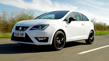 SEAT Ibiza Cupra vs VW Polo GTI - Ibiza front tracking