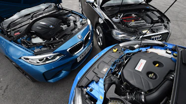 BMW M2 vs Ford Focus RS vs Audi RS3 - engines