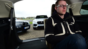 Jaguar F-Pace vs Land Rover Discovery Sport vs BMW X3 - rear space