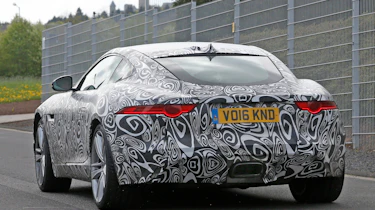Jaguar F-Type Coupe 4cyl spy shot - rear quarter 3