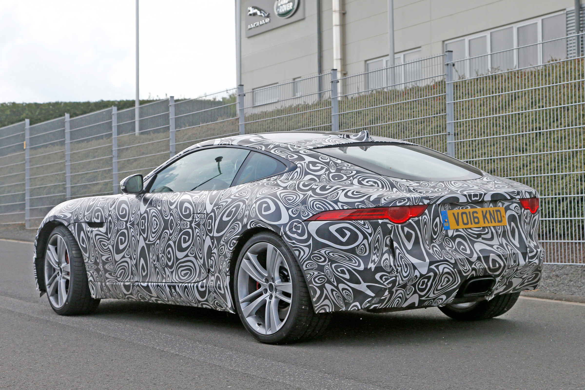 Jaguar F-Type Coupe 4cyl spy shot - rear quarter