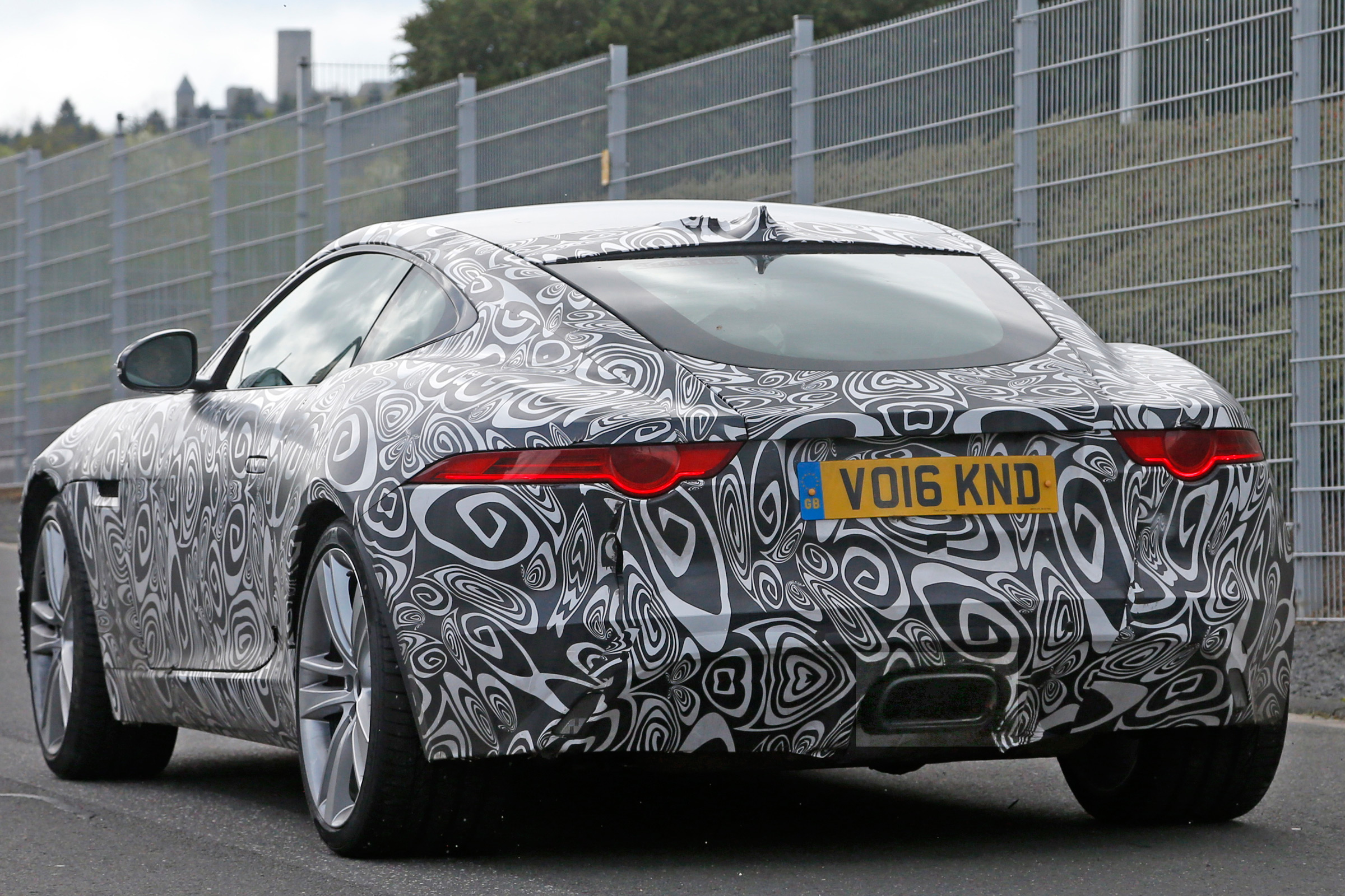 Jaguar F-Type Coupe 4cyl spy shot - rear quarter 2