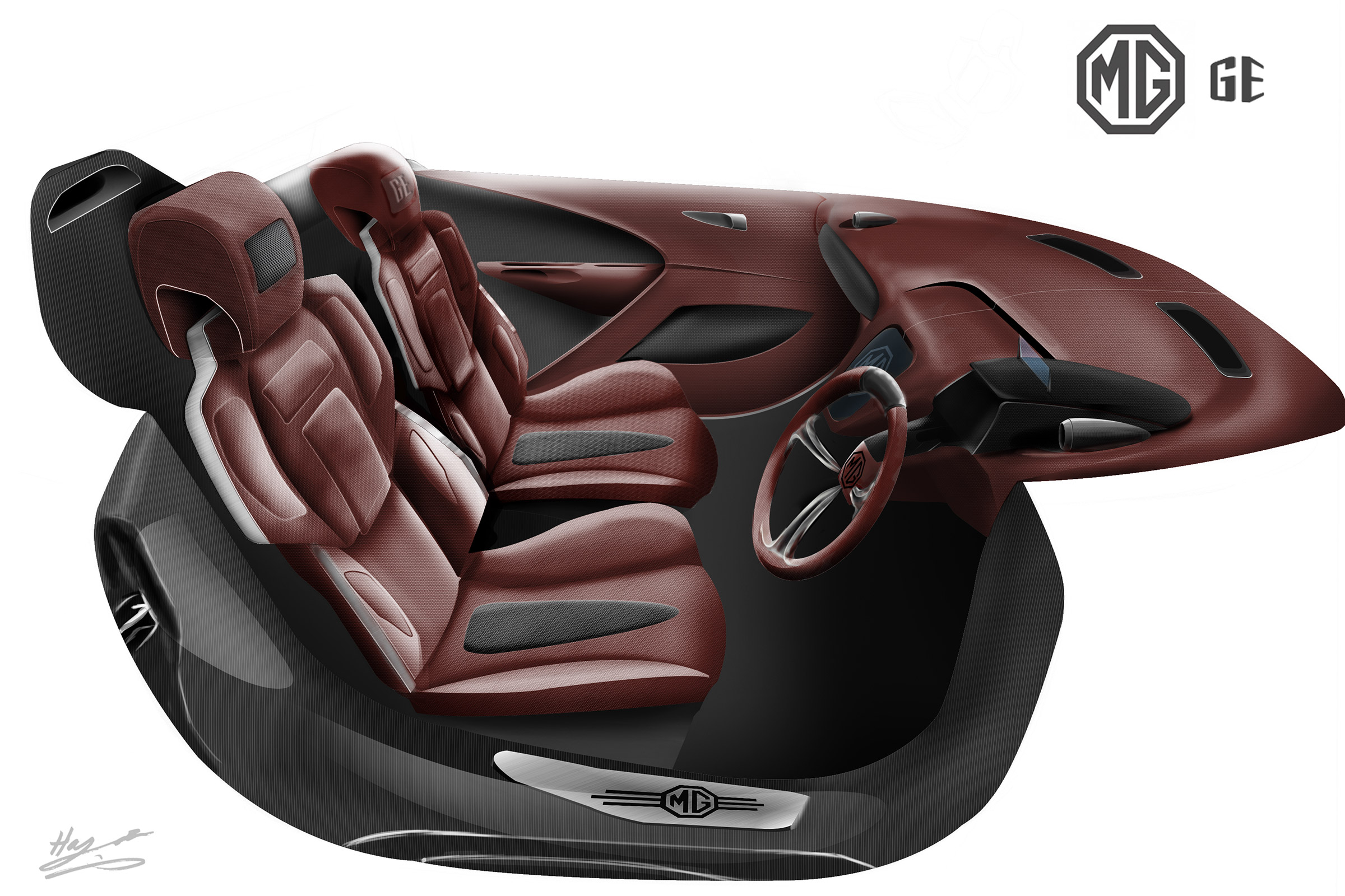 MG GE sketch - interior