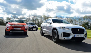 Jaguar F-Pace vs Land Rover Discovery Sport vs BMW X3 - header