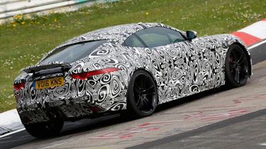 Jaguar F-Type Coupe facelift spy shot - rear cornering