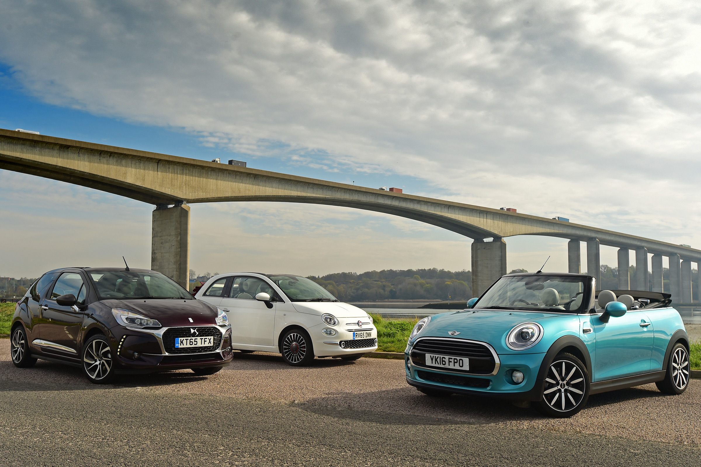 MINI Cooper Convertible vs Fiat 500C vs DS 3 Cabrio - header