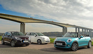 MINI Cooper Convertible vs Fiat 500C vs DS 3 Cabrio - header