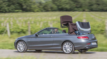 Mercedes C-Class Cabriolet - action raising roof