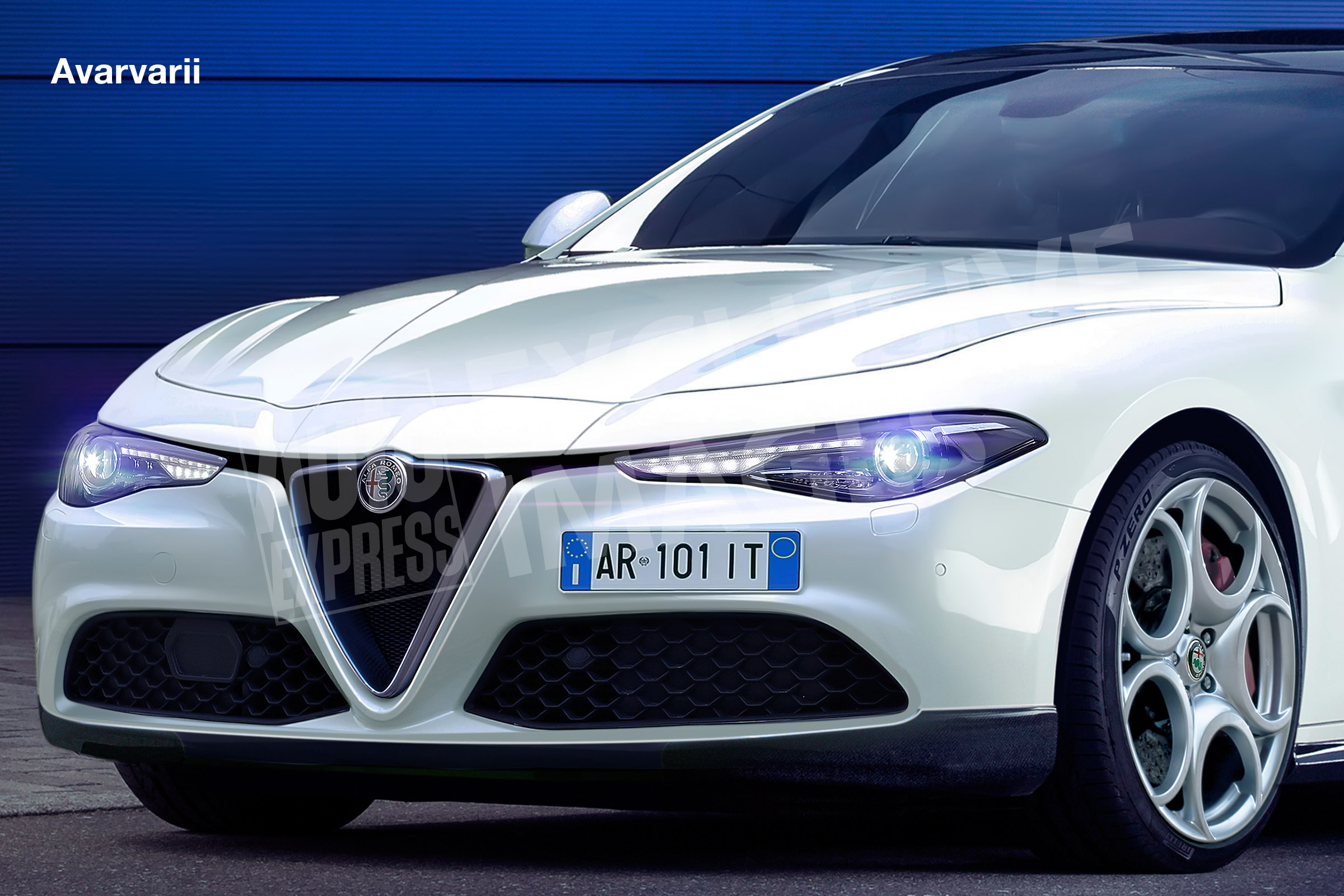Alfa Romeo 5 Series rival exclusive image - front detail (watermarked)