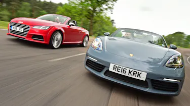 Porsche 718 Boxster vs Audi TTS Roadster - header