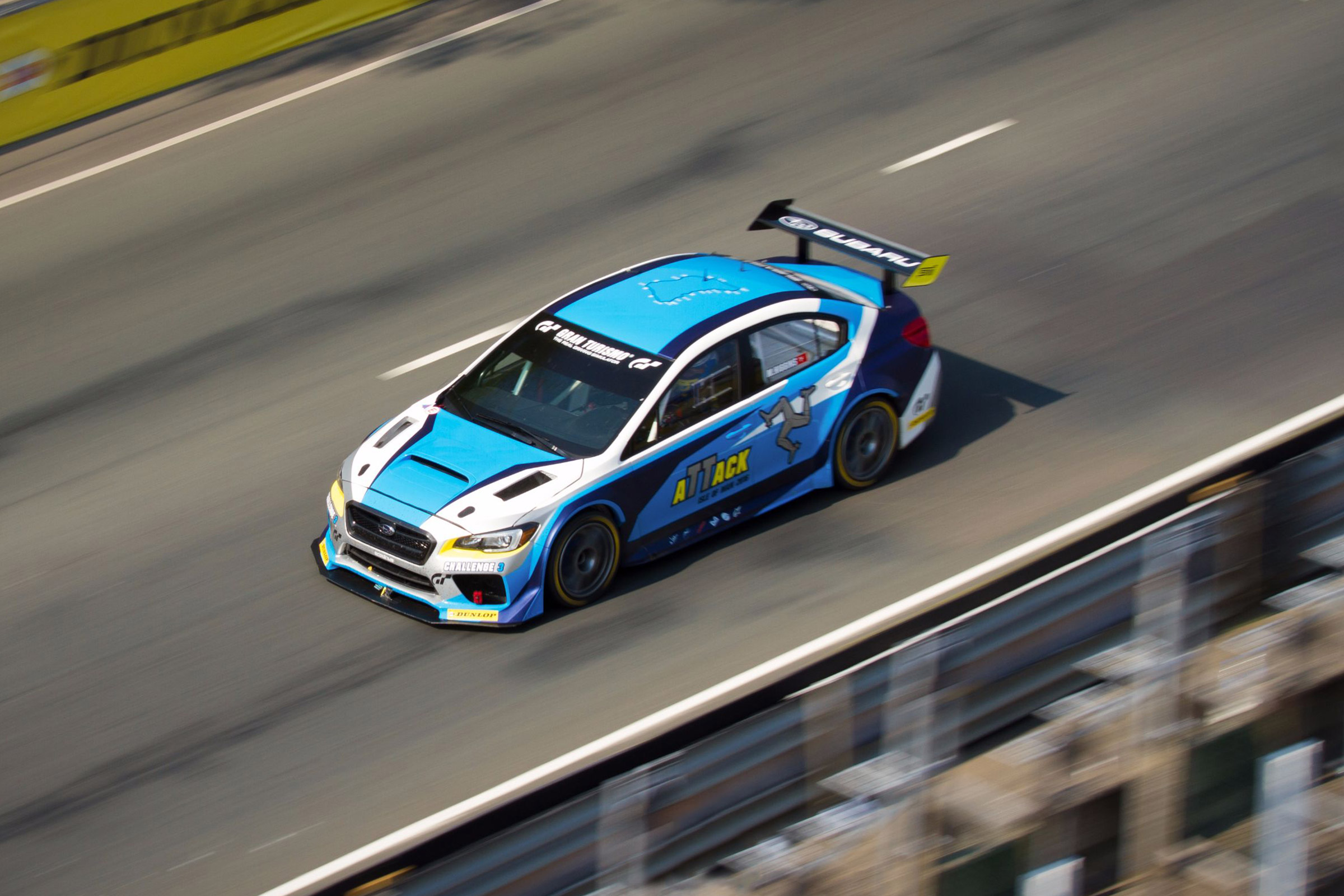 Subaru WRX STI - Isle of Man TT overhead