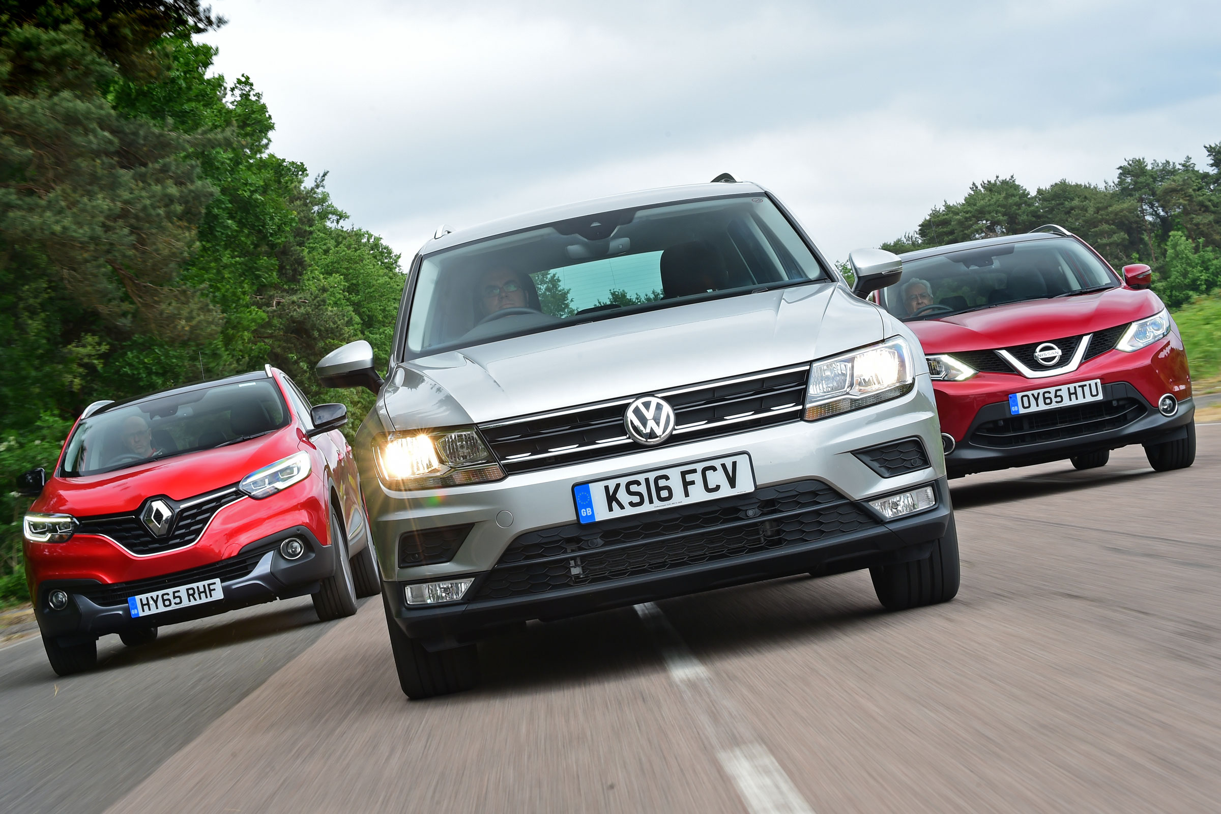 VW Tiguan vs Renault Kadjar vs Nissan Qashqai - header