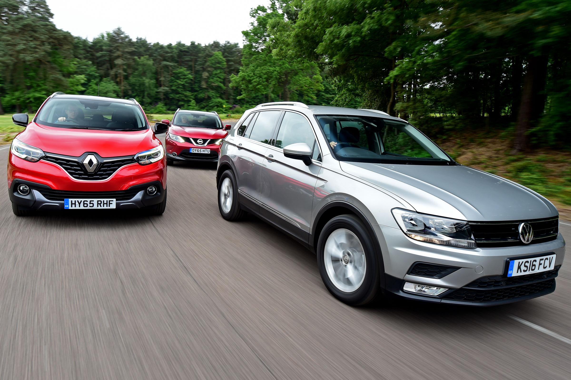 VW Tiguan vs Renault Kadjar vs Nissan Qashqai - group