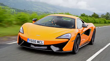 McLaren 570S vs Porsche 911 vs Audi R8 - McLaren 570S front three quarter