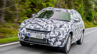 Skoda Kodiaq disguised - front tracking