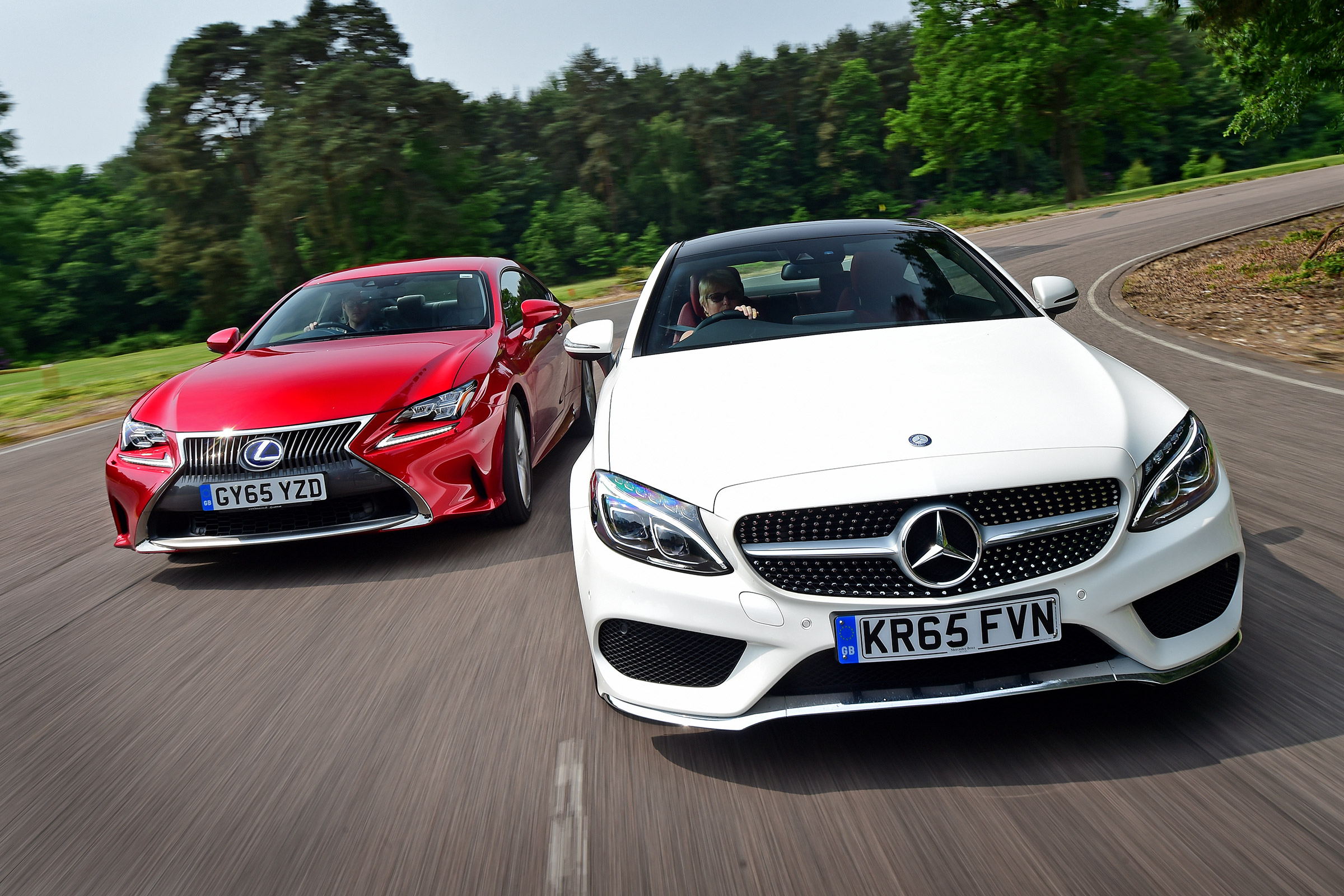 Mercedes C-Class Coupe vs Lexus RC 300h - header
