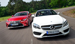 Mercedes C-Class Coupe vs Lexus RC 300h - header
