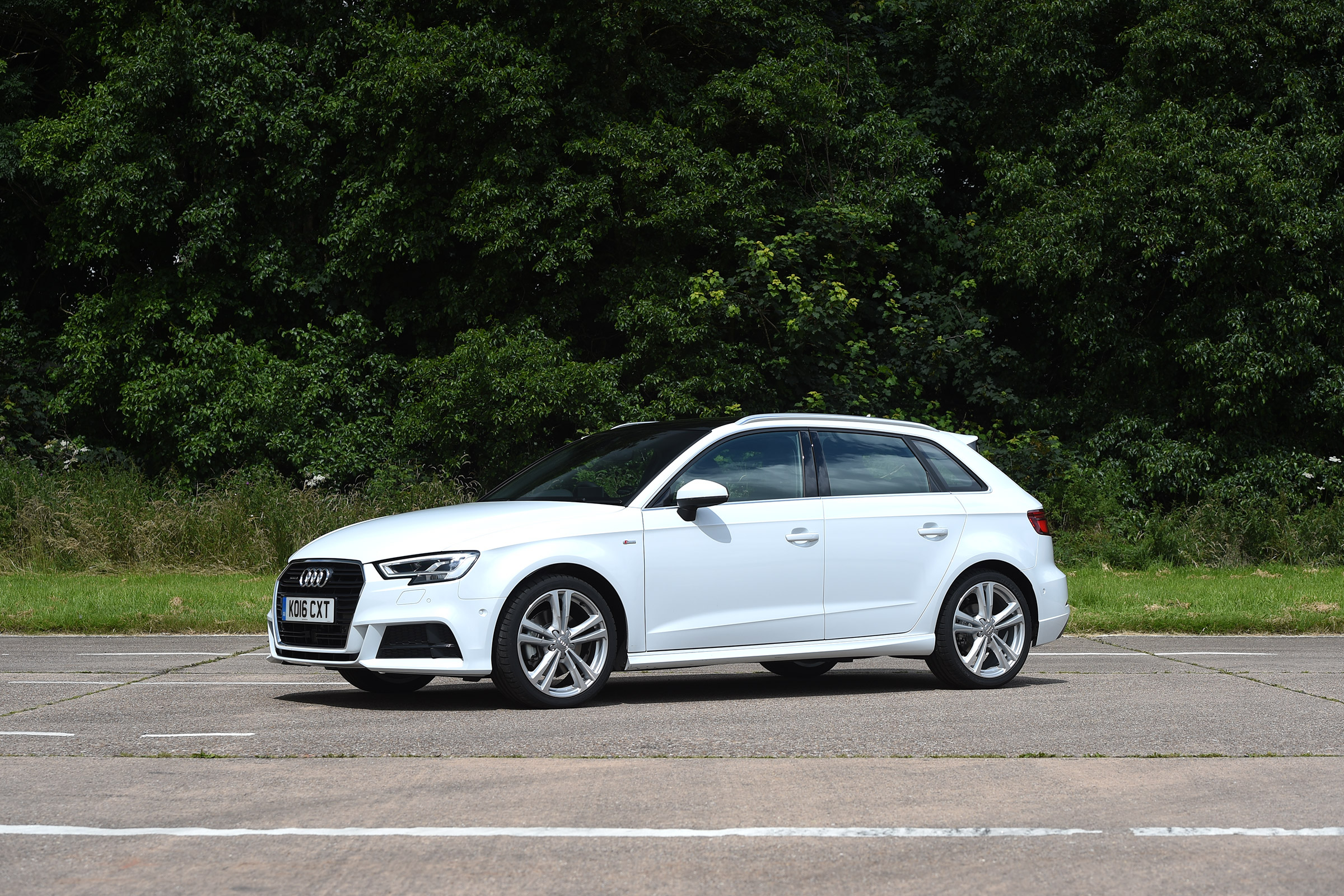 Audi A3 vs Volvo V40 vs Volkswagen Golf - A3 front three quarter