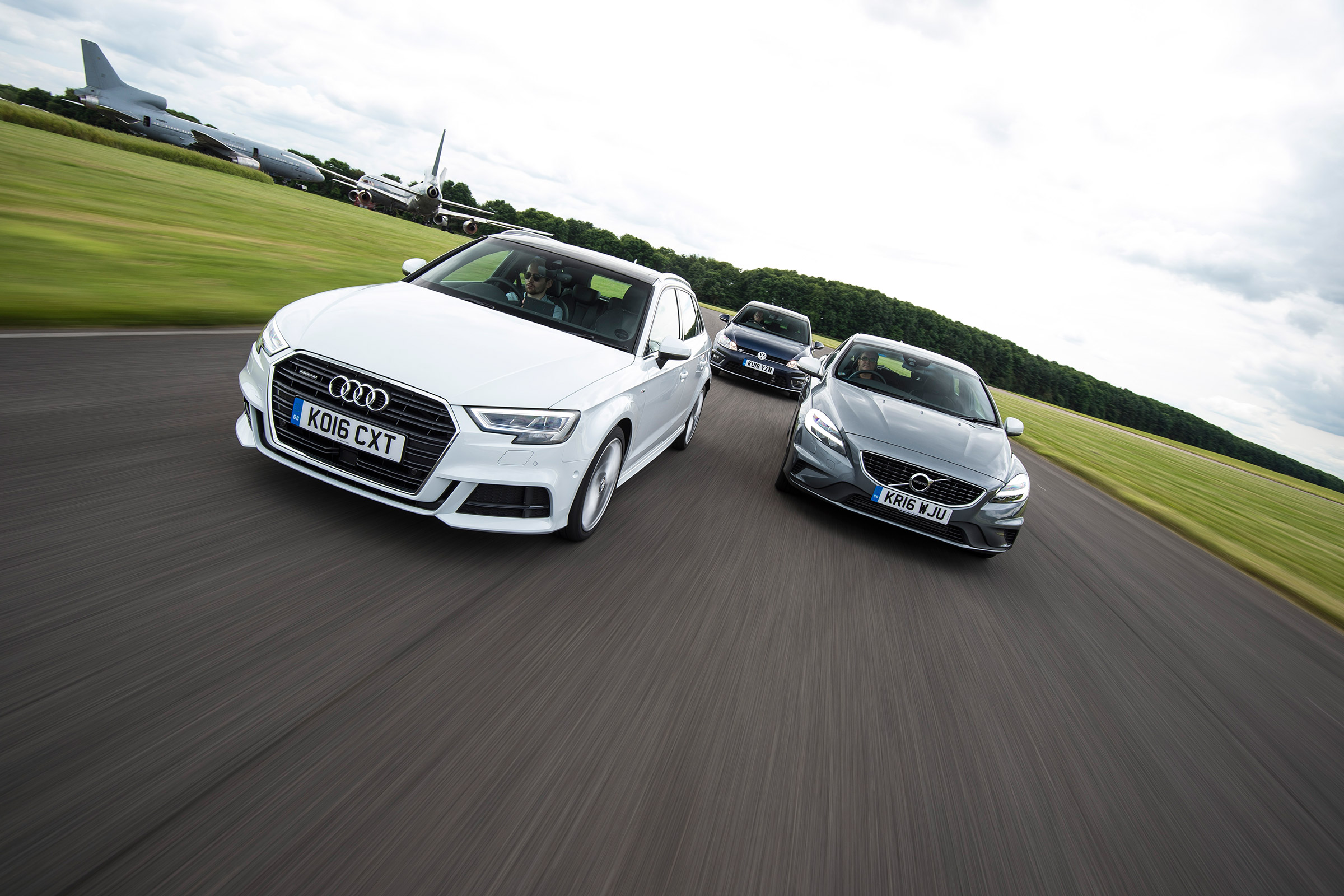Audi A3 vs Volvo V40 vs Volkswagen Golf - header2