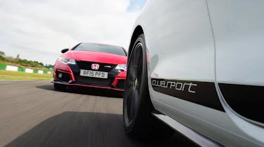 Volkswagen Golf GTI Clubsport vs Honda Civic Type R - front