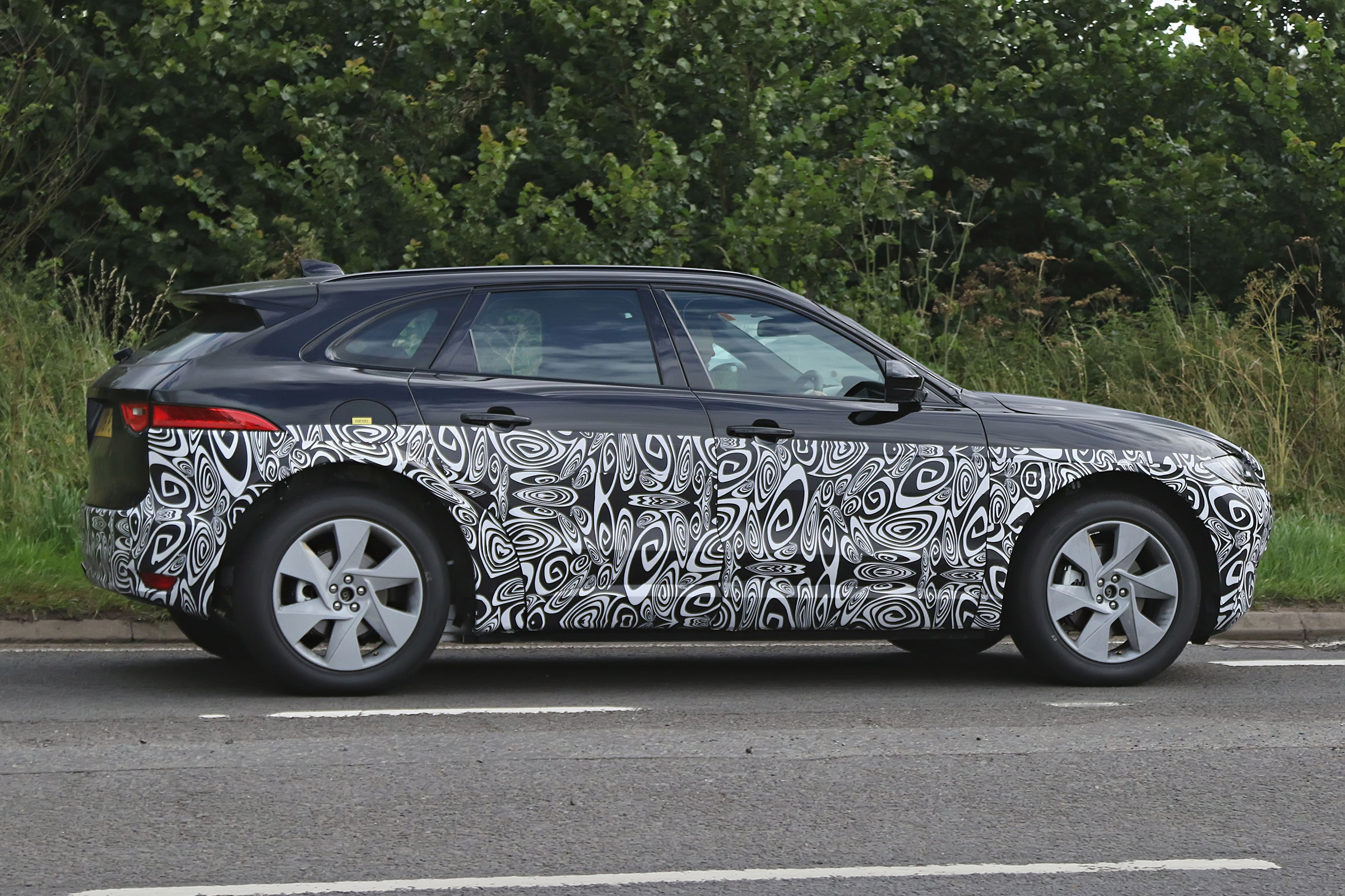 Jaguar baby F-Pace - side action