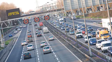 M6 motorway traffic