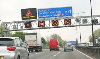 M6 motorway traffic