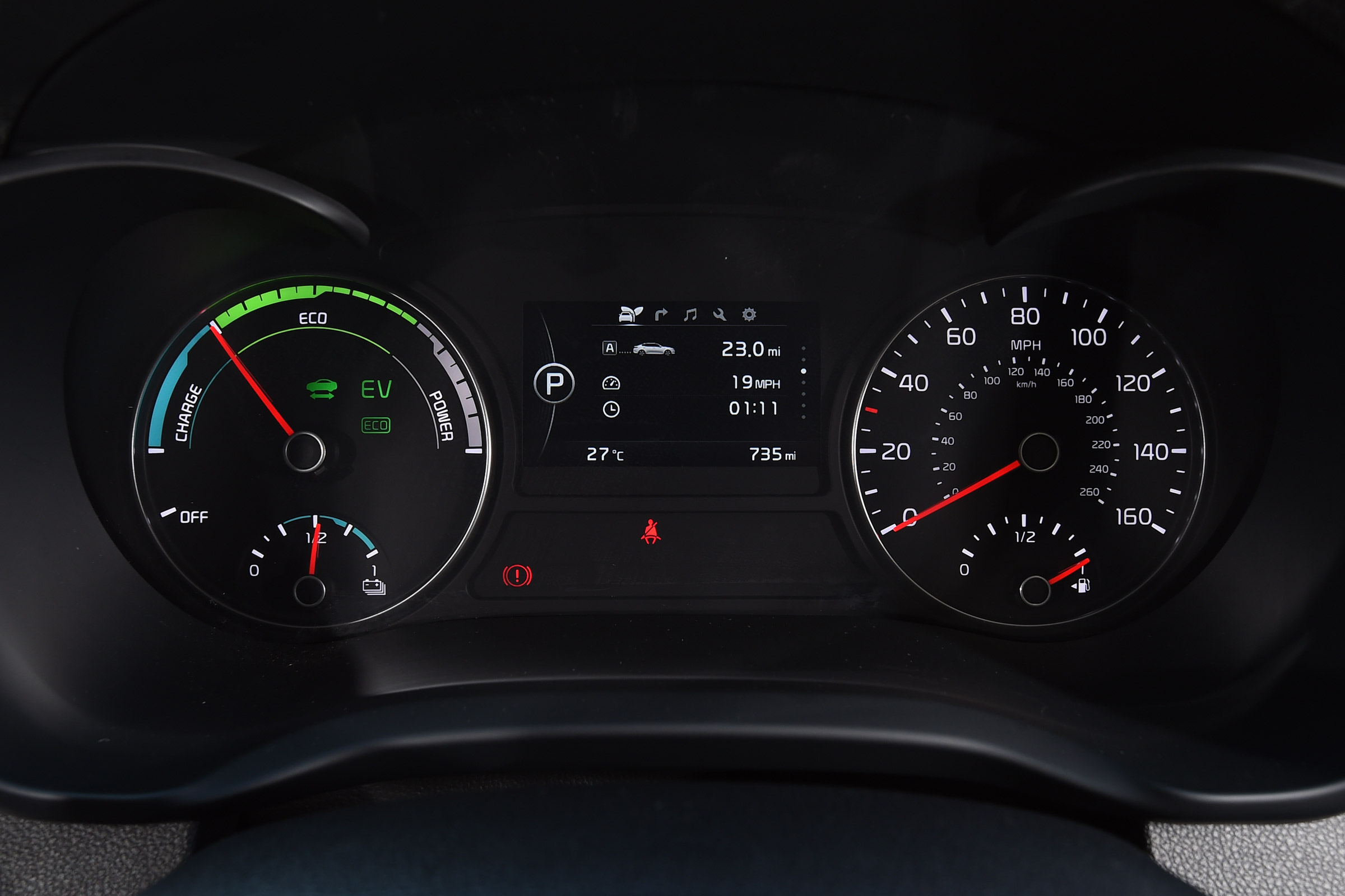 Kia Optima PHEV - dials