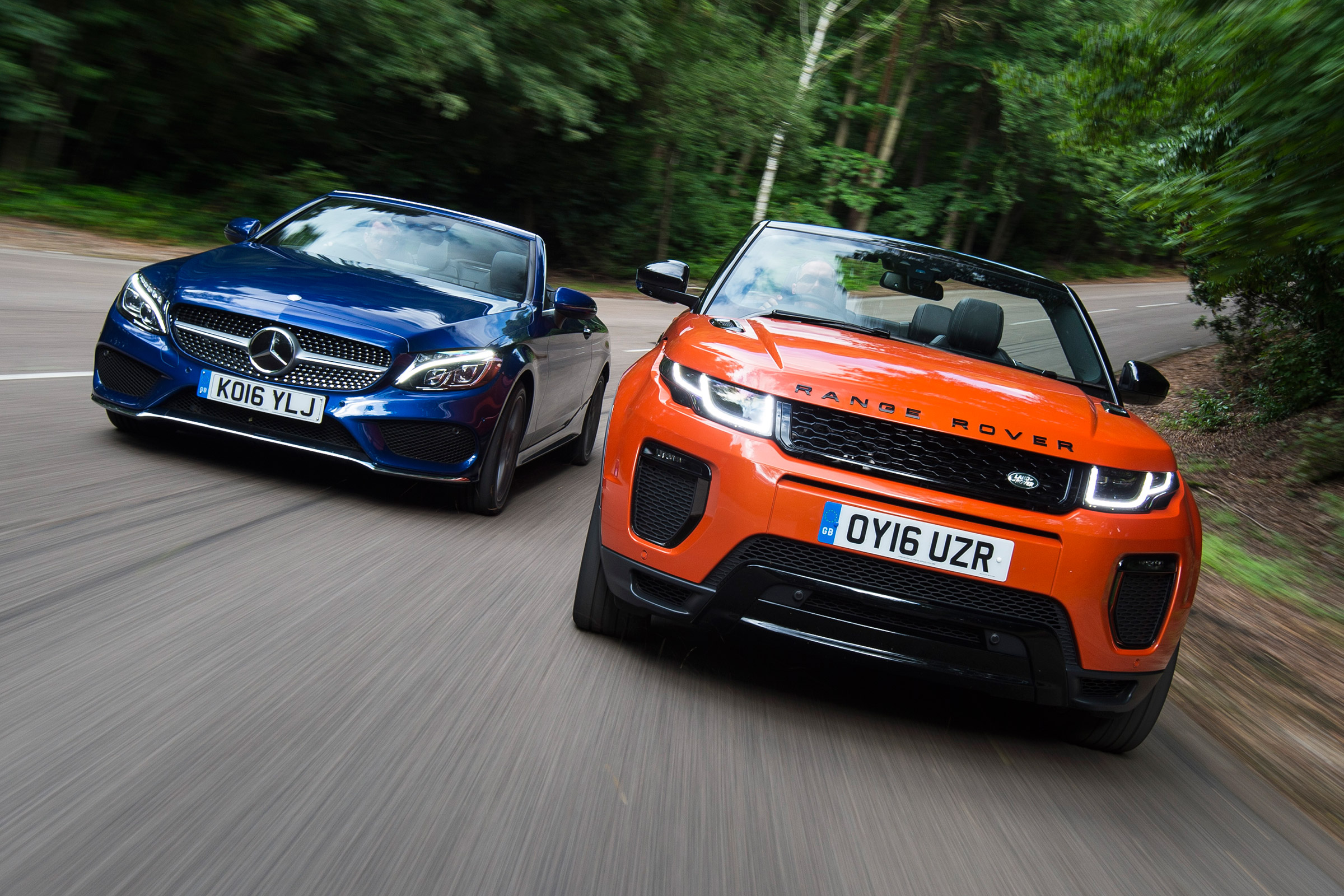 Range Rover Evoque Convertible vs Mercedes C-Class Cabriolet - header